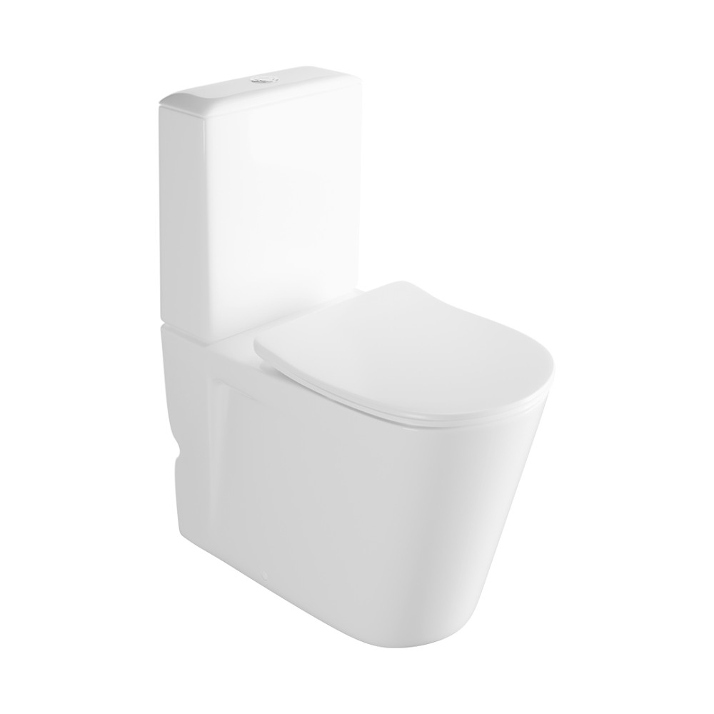 Villeroy & Boch Subway Combination Close-Coupled Back-to-Wall Rimless Toilet with Cistern and Soft-Close Seat, White