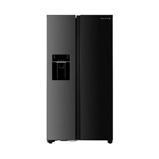 White Whale No Frost 2 Doors Side by Side Refrigerator Inverter 610Liters Black 