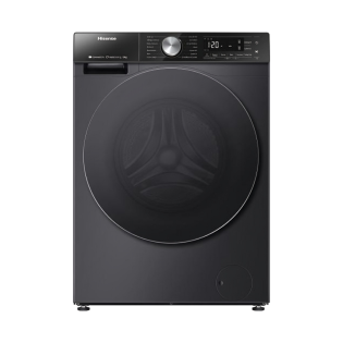 غسالة ملابس هايسنس 5 إس 12 كيلو بتكنولوجيا الانفرتر أسود