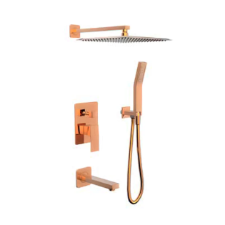 مجموعة دش مربعة جواد إيزى بوكس روز جولد