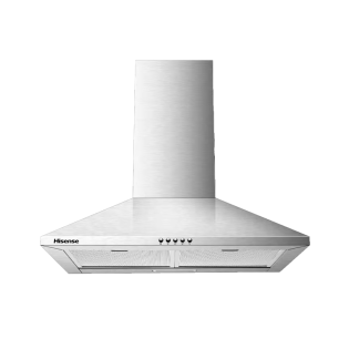 شفاط هرمي بالمدخنه هايسينس 60 سم ستانلس ستيل