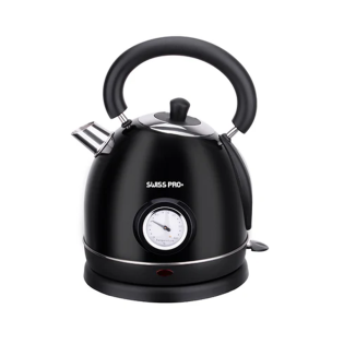 Swiss Pro Retro Kettle 1.8L - 2200W Black