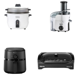Philips Airfryer with Mienta Master Grill with Black & Decker Rice Cooker and Juice Extractor