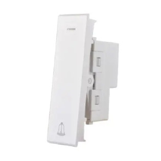 زر جرس بلمبة ساس نوفو 16 أمبير ابيض