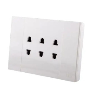 SAS Nuovo American 3 Sockets 16 Amp White