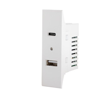 SAS Nuovo 2 USB Socket Charger 2.1 A White