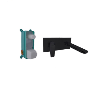 خلاط حوض لوتز بجسم الدفن أسود