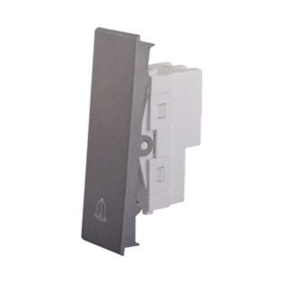 SAS Nuovo Bell Push-Button 16 Amp Gray