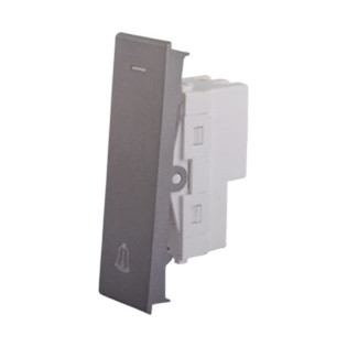 زر جرس بلمبة ساس نوفو 16 أمبير رمادي