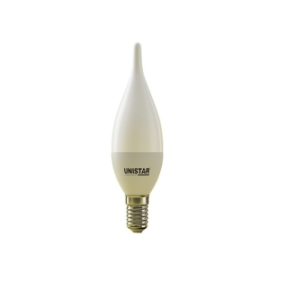 Unistar Candle Bulb Milky 6 W White