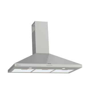 شفاط مطبخ فرى ستاند هرمى بالمدخنة جورينيا  90 سم استانلس