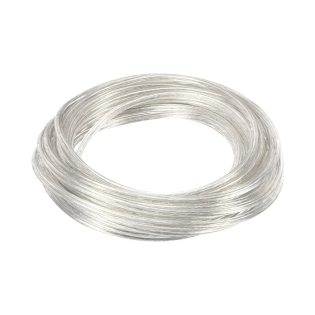 لفة سلك سماعات السويدي 0.75 × 2 مم شفاف 100 متر