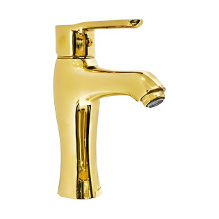 خلاط حوض سارديزاين ترينتي ذهبي لامع