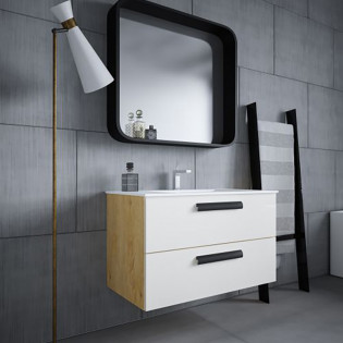 وحدة موبيليا بيرويا أبيض مع حوض 80×46 سم 