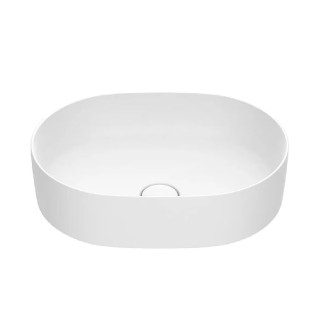 Roca Inspira Over CounterTop Round Bathroom Basin 37×50cm Matt White