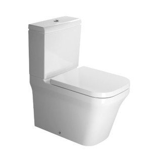 مرحاض كامل بيضاوي ديورافيت بي 3 كومفورت 65 × 36 سم أبيض